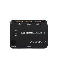 KanexPro 3x1 HDMI Switcher with 4K Support